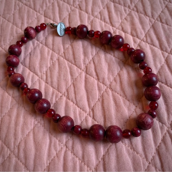 URANIUM strong pink short necklace - Picture 2 of 9